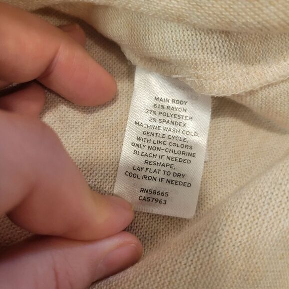 Abound Sweater Cream Oversized Sweater Size Small Soft Cozy - Picture 4 of 5